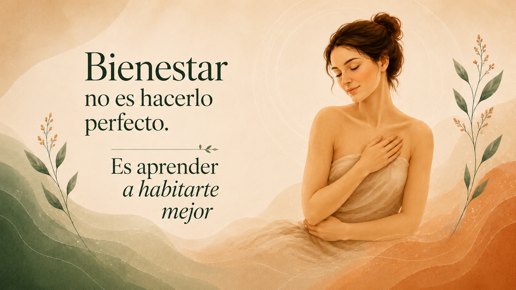 Ilustración SANALAB con mensaje bienestar no es hacerlo perfecto